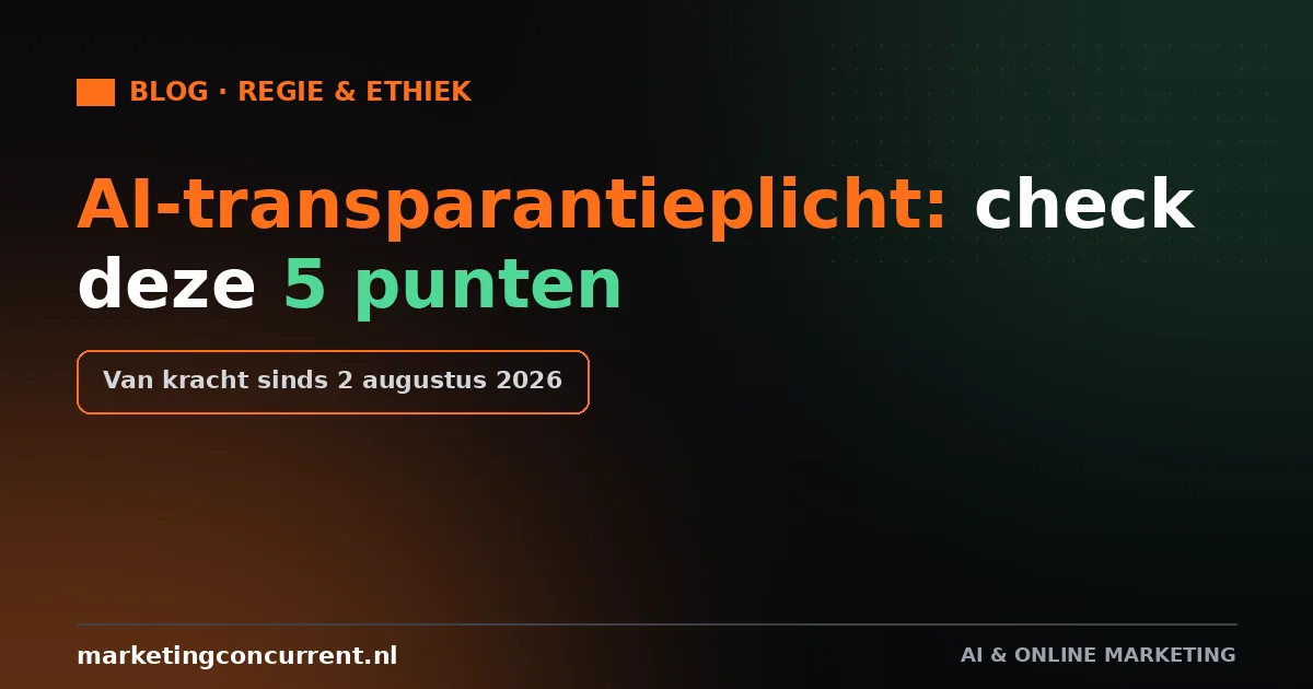 AI-transparantieplicht: check deze 5 punten