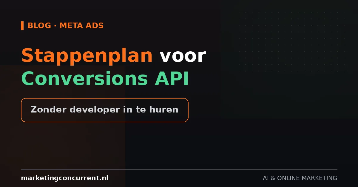 Conversions API instellen in Meta Ads: het stappenplan zonder developer
