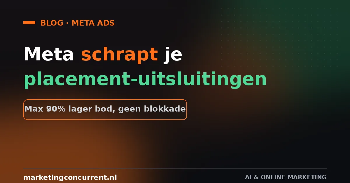 Meta schrapt placement-uitsluitingen uit je ad sets, dit moet je nu doen