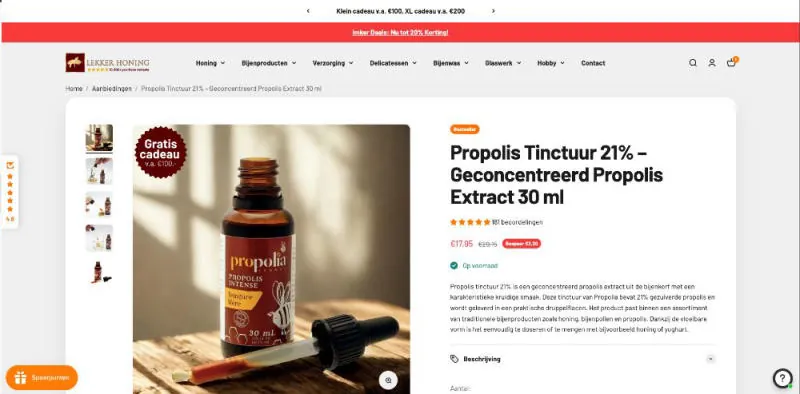 Lekkerhoning website